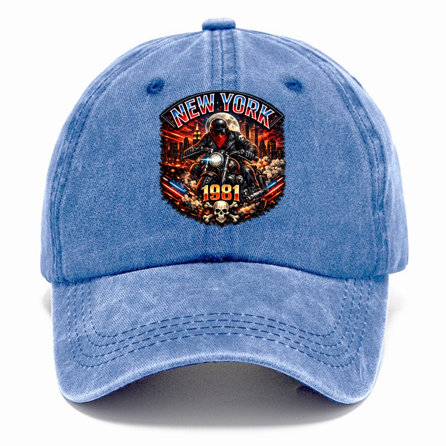 New York 1981 Biker - Classic Cap - Summer Sky(Blue)