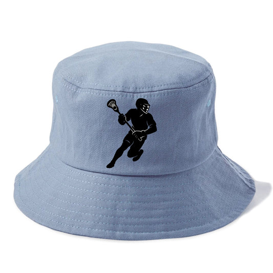 Lacrosse player cradling stick - Bucket Hat - Summer Sky(Blue)
