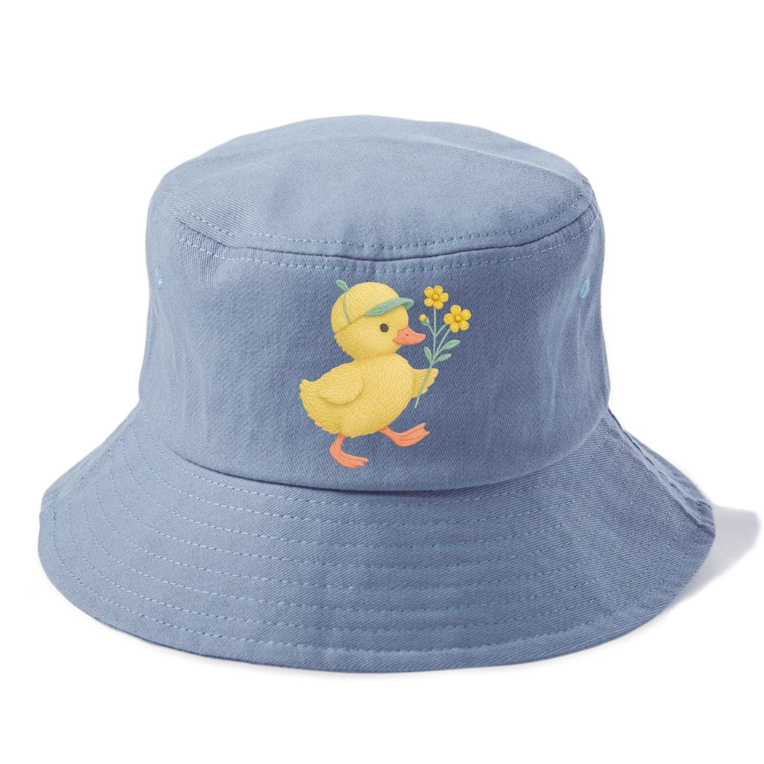 Yellow Duckling - Bucket Hat - Summer Sky(Blue)