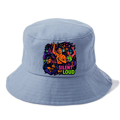 Silent disco dancers with glowing headphones - "Silent But Loud" - unique concert - Bucket Hat - Summer Sky(Blue)