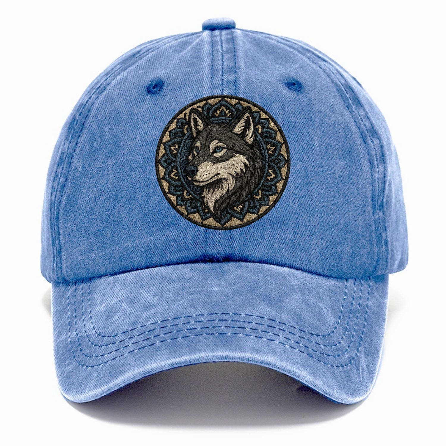Mandala Wolf Pattern  - Classic Cap - Summer Sky(Blue)