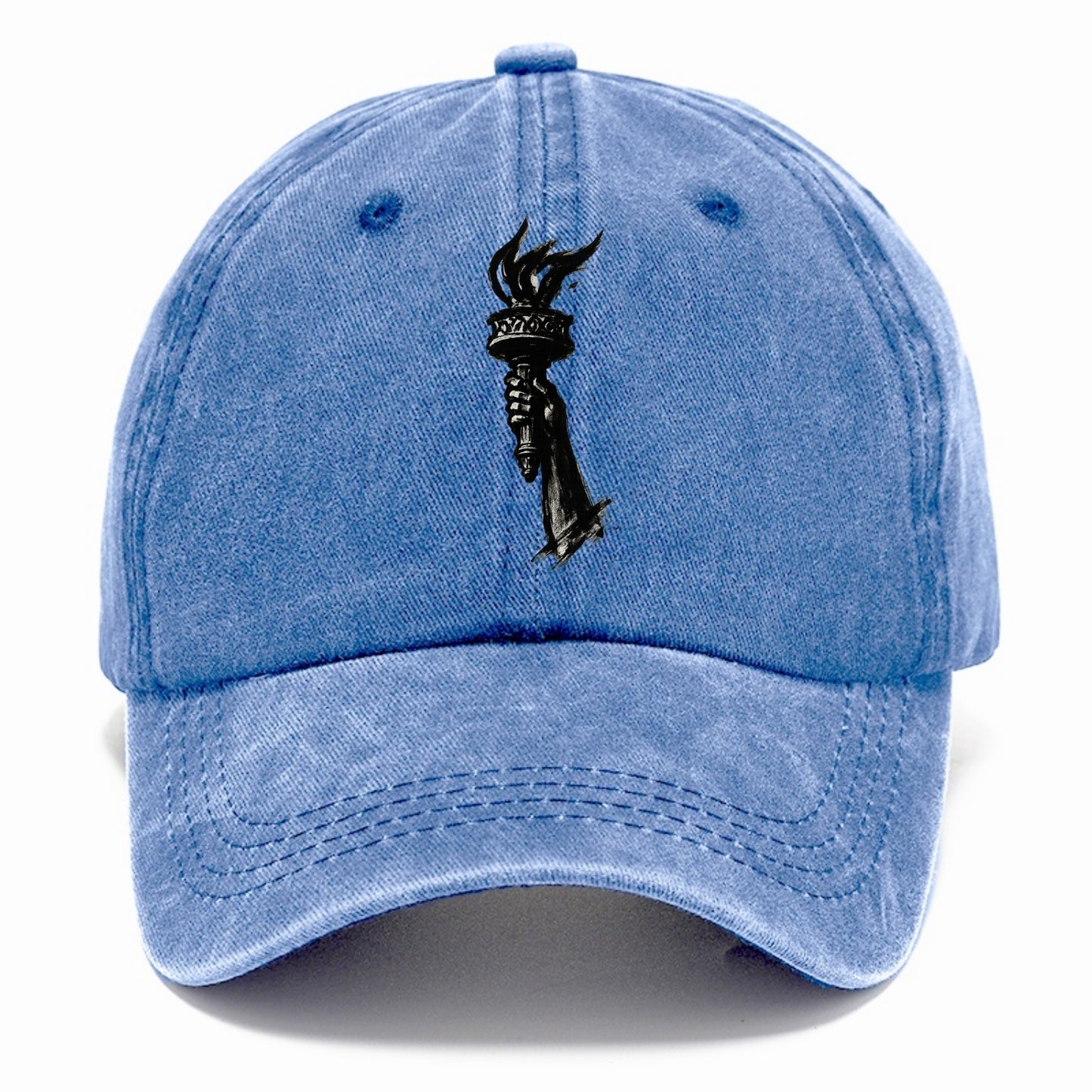 Statue of Liberty torch - freedom and democracy ink painting - Classic Cap - Summer Sky(Blue)