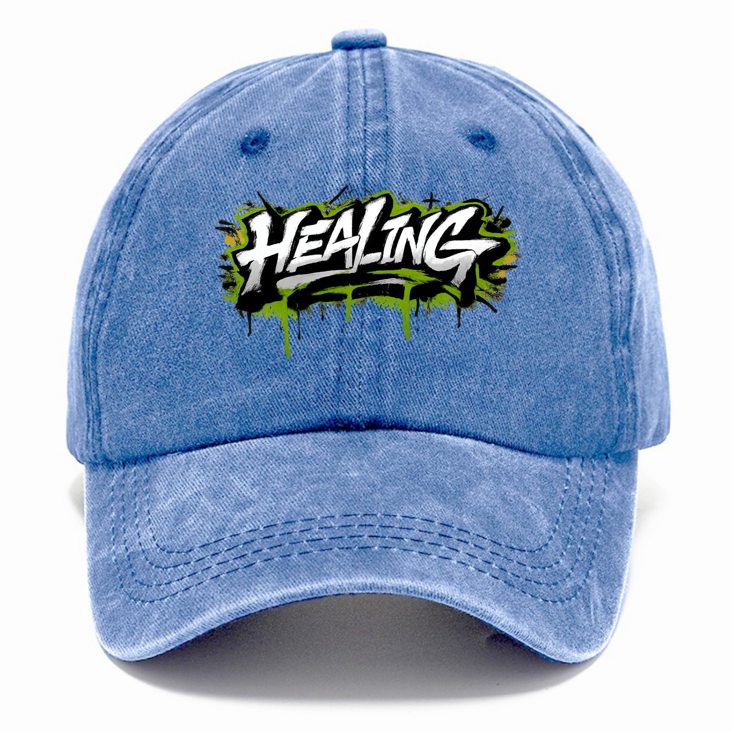Bold typography design - "HEALING" - in recovery, getting better - Classic Cap - Summer Sky(Blue)