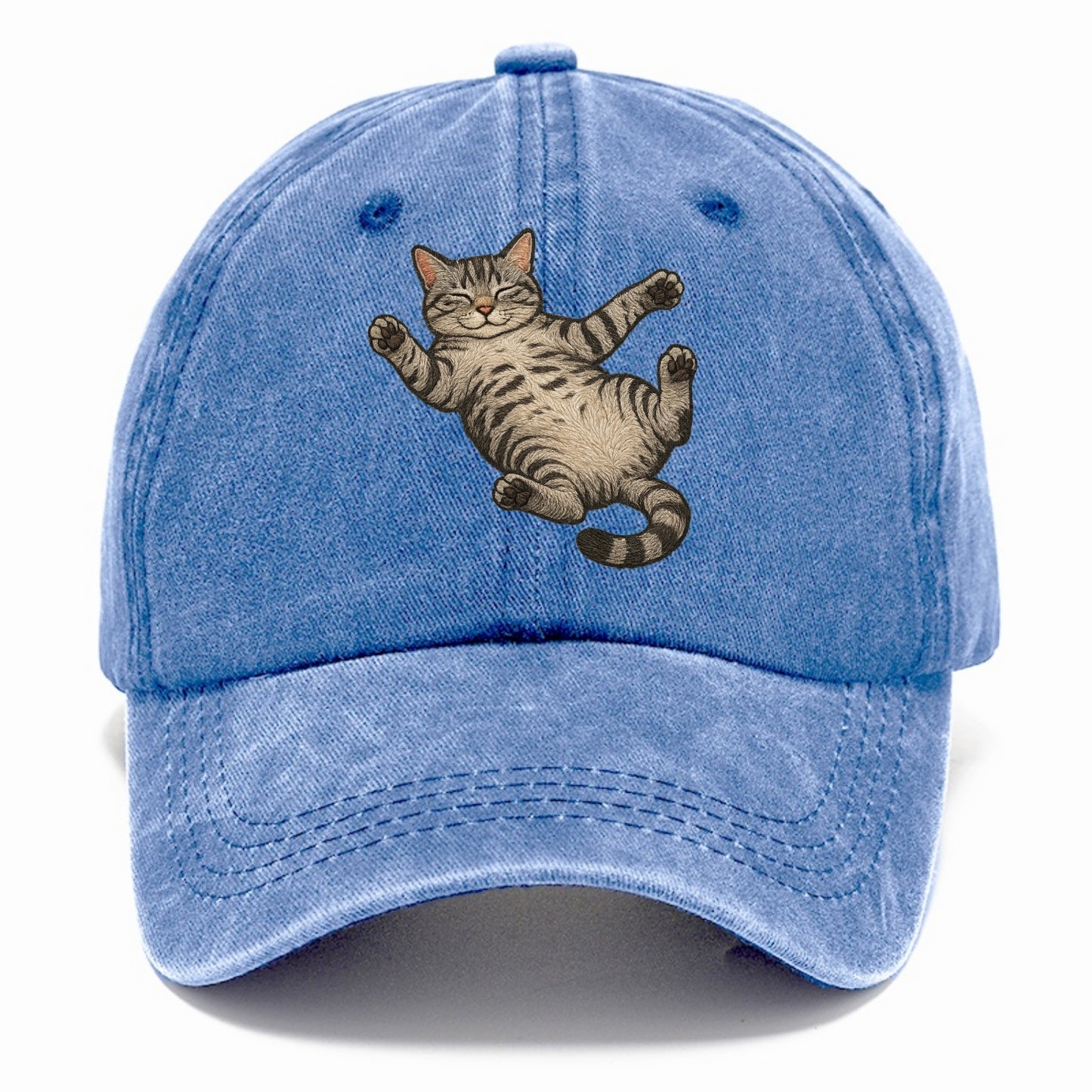 American Shorthair  fully relaxed sprawl Classic Cap - Summer Sky(Blue)