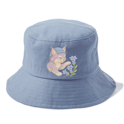 Lynx and Gentian  - Bucket Hat - Summer Sky(Blue)