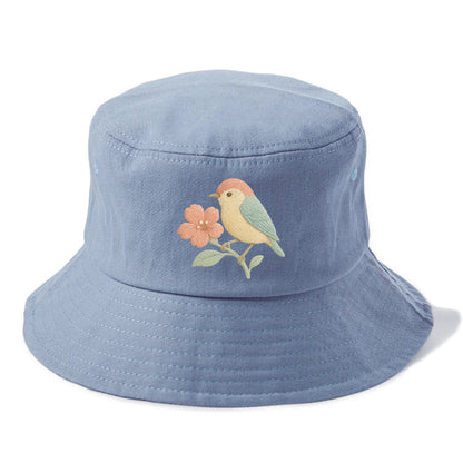 Peach Flowerpecker - Bucket Hat - Summer Sky(Blue)
