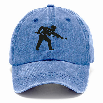 Pool player lining up shot - Classic Cap - Summer Sky(Blue)