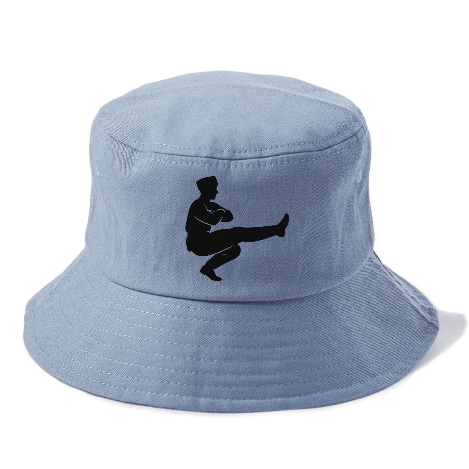 Russian Cossack dancer squat kick - Bucket Hat - Summer Sky(Blue)