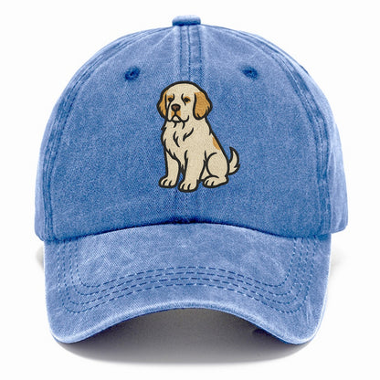 Clumber Spaniel - White with lemon markings embroidered pose - Classic Cap - Summer Sky(Blue)