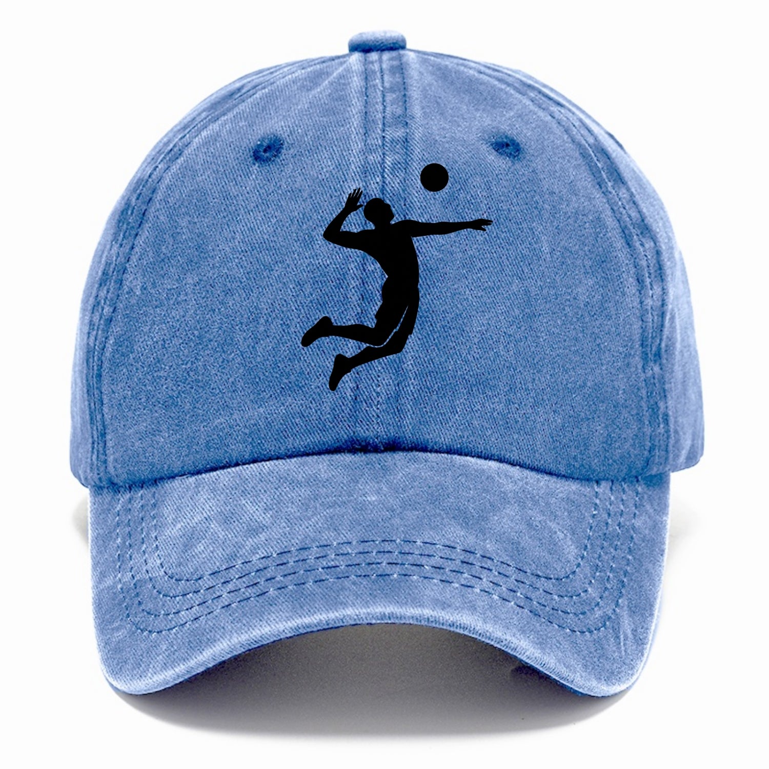 Volleyball player spiking ball - Classic Cap - Summer Sky(Blue)
