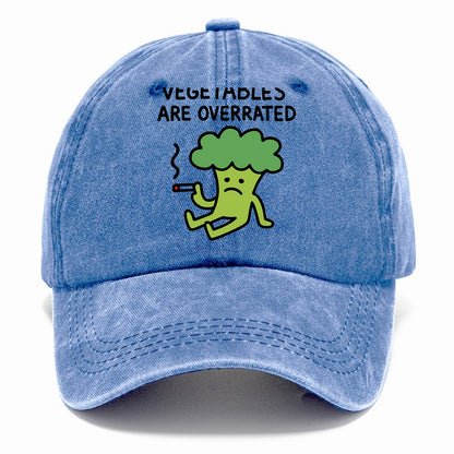 VEGETABLES ARE OVERRATED | Rebellious broccoli smoking - Classic Cap - Summer Sky(Blue)