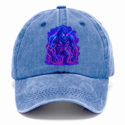 Mighty gorilla with electricity flowing through defined muscles, lightning bolt - Classic Cap - Summer Sky(Blue)