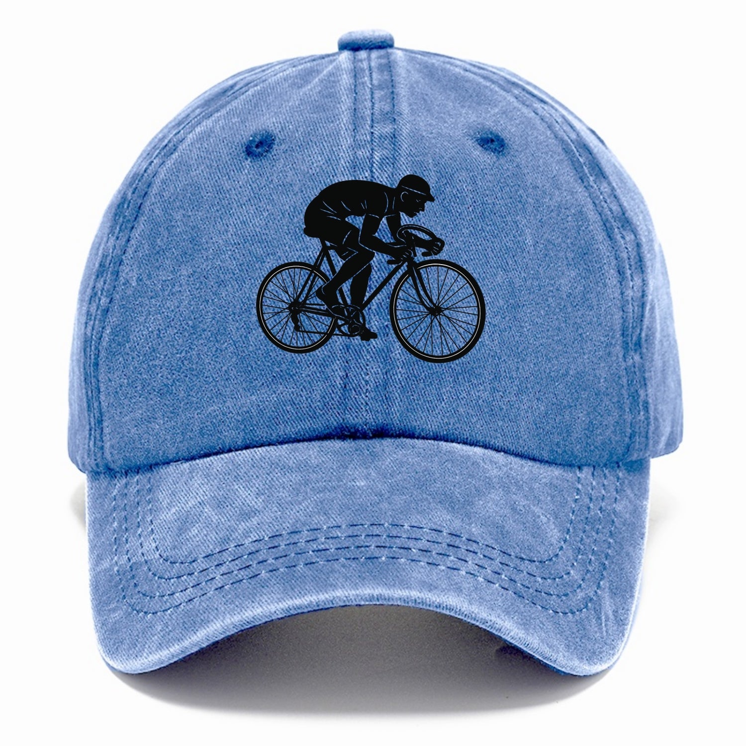 Cyclist sprinting in racing position - Classic Cap - Summer Sky(Blue)
