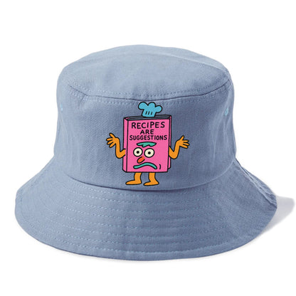RECIPES ARE SUGGESTIONS | Cookbook shrugging - Bucket Hat - Summer Sky(Blue)
