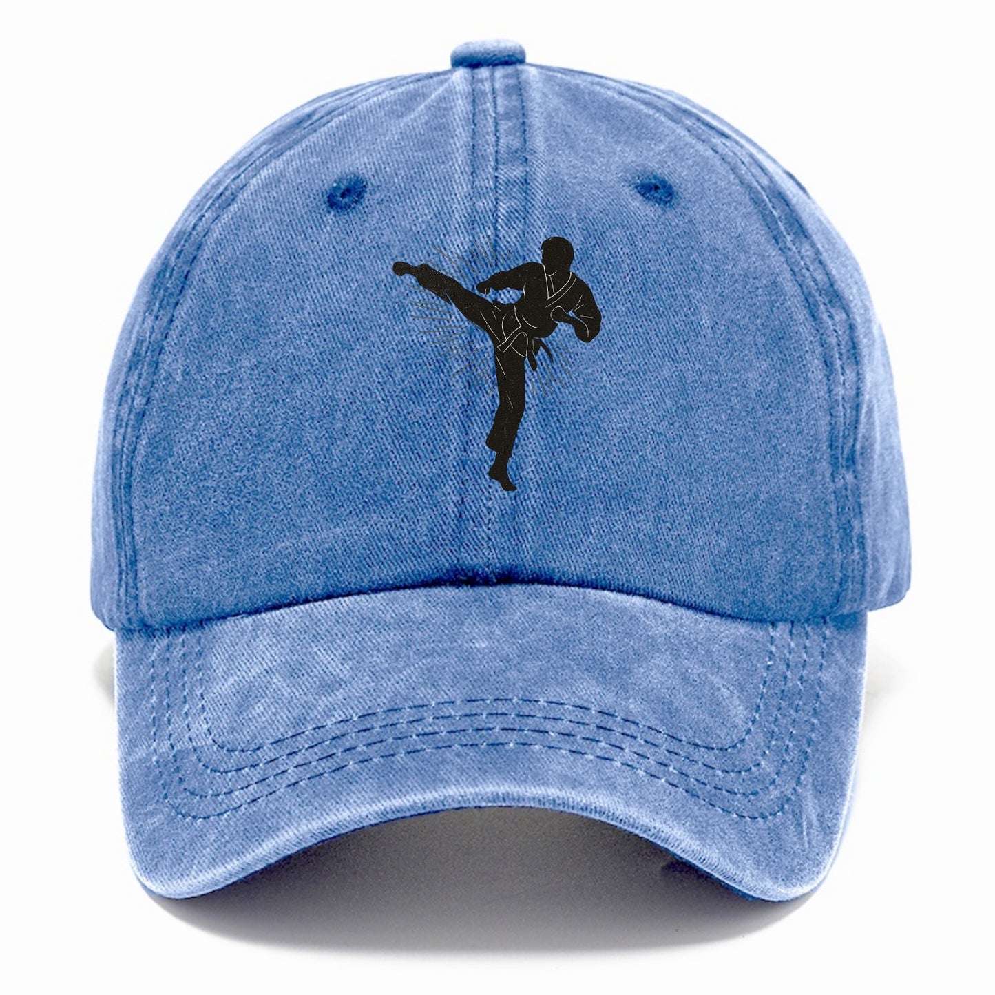 Taekwondo athlete spinning heel kick - Classic Cap - Summer Sky(Blue)