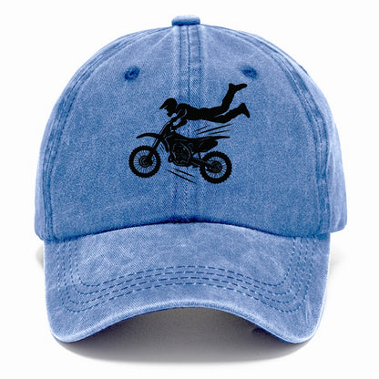 Motocross rider airborne trick - Classic Cap - Summer Sky(Blue)