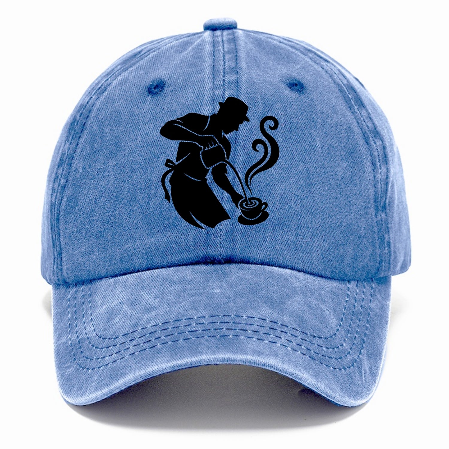 Barista creating latte art - Classic Cap - Summer Sky(Blue)