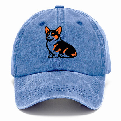 Tricolor Corgi Charm - Classic Cap - Summer Sky(Blue)