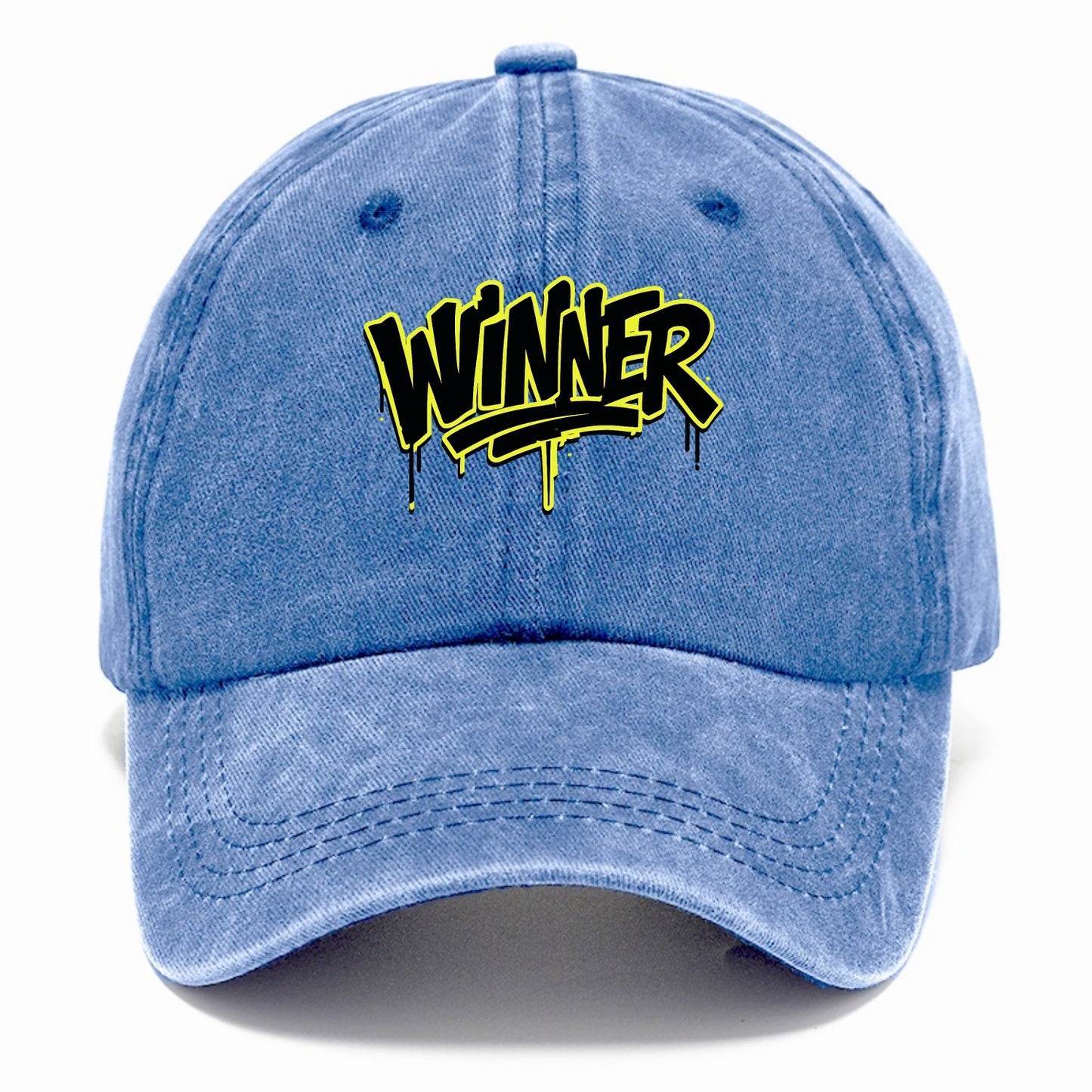 Bold typography design - "WINNER" - victorious mindset, champion - Classic Cap - Summer Sky(Blue)