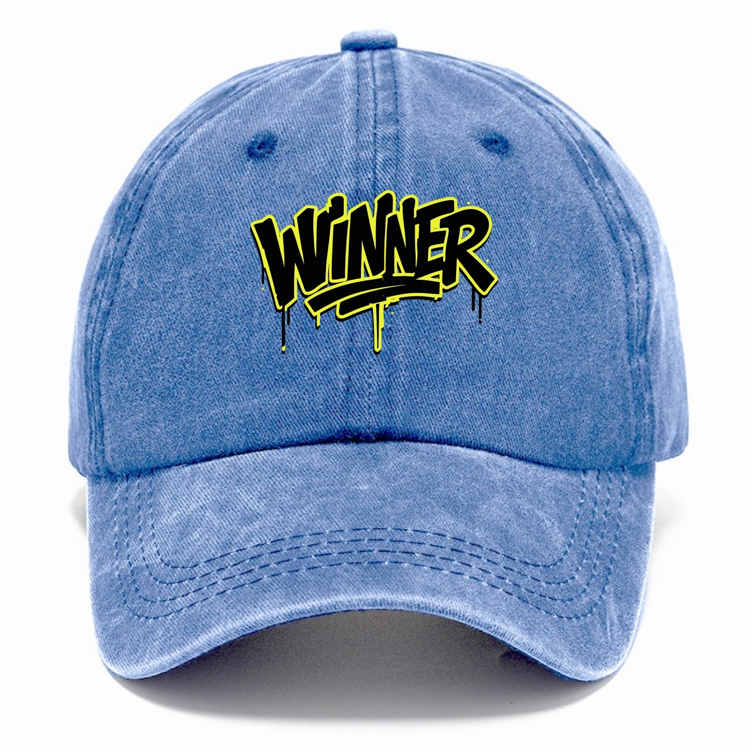 Bold typography design - "WINNER" - victorious mindset, champion - Classic Cap - Summer Sky(Blue)