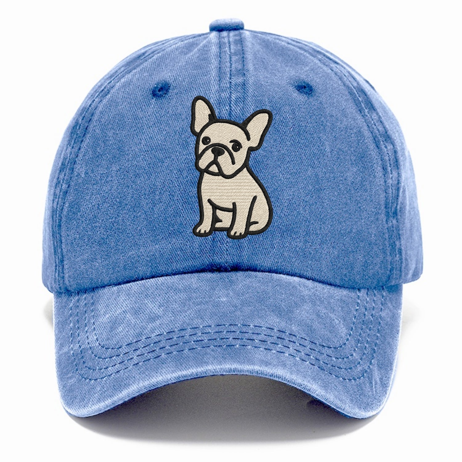 French Bulldog - Head tilt one ear up - Classic Cap - Summer Sky(Blue)