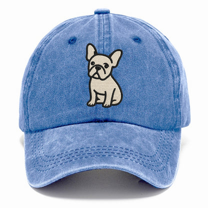 French Bulldog - Head tilt one ear up - Classic Cap - Summer Sky(Blue)