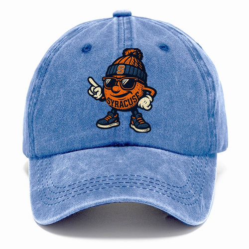 Syracuse Orange wearing Syracuse beanie with S patch - Classic Cap
