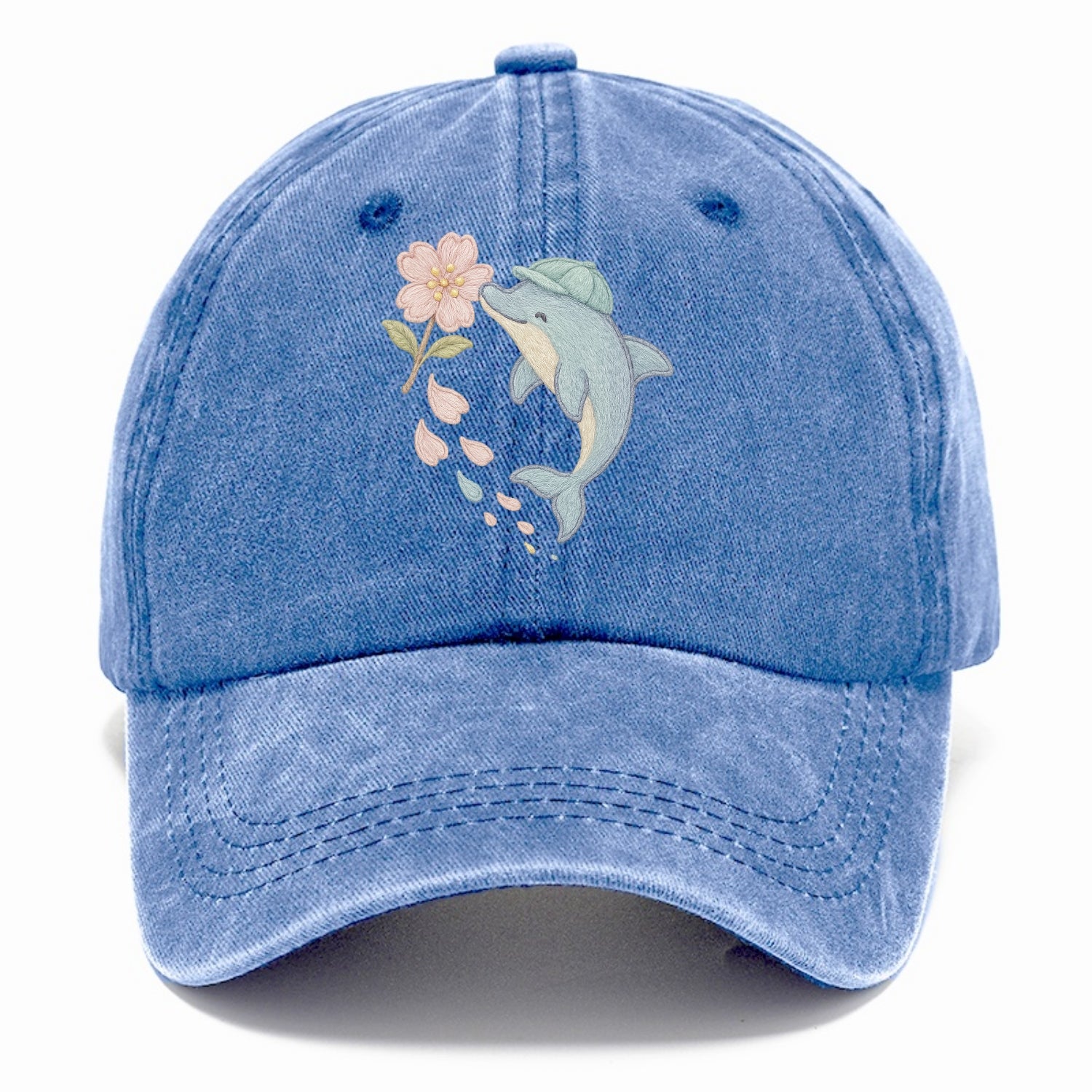 Dolphin Sakura Leap  - Classic Cap - Summer Sky(Blue)