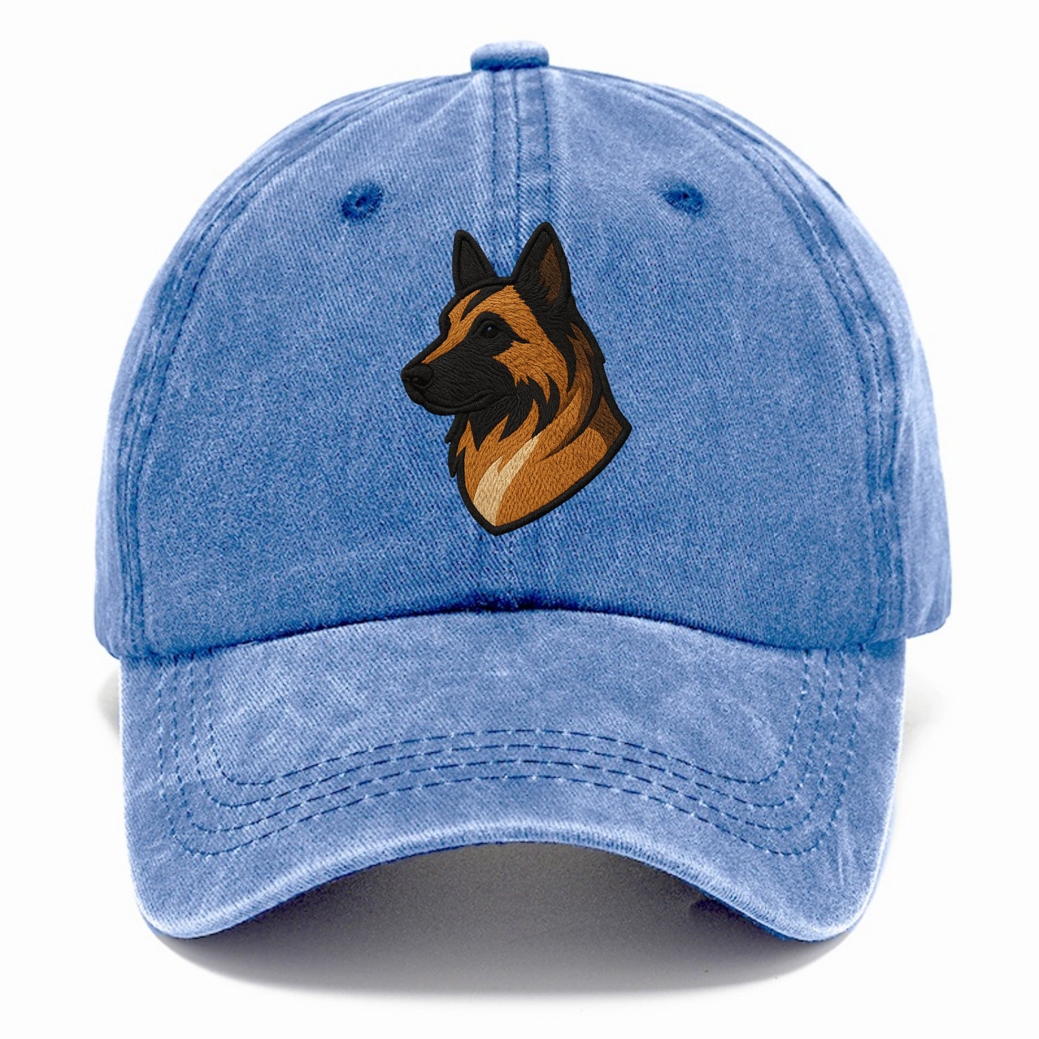 Belgian Tervuren - Fawn with black overlay embroidered design - Classic Cap - Summer Sky(Blue)