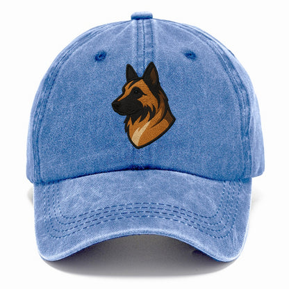 Belgian Tervuren - Fawn with black overlay embroidered design - Classic Cap - Summer Sky(Blue)