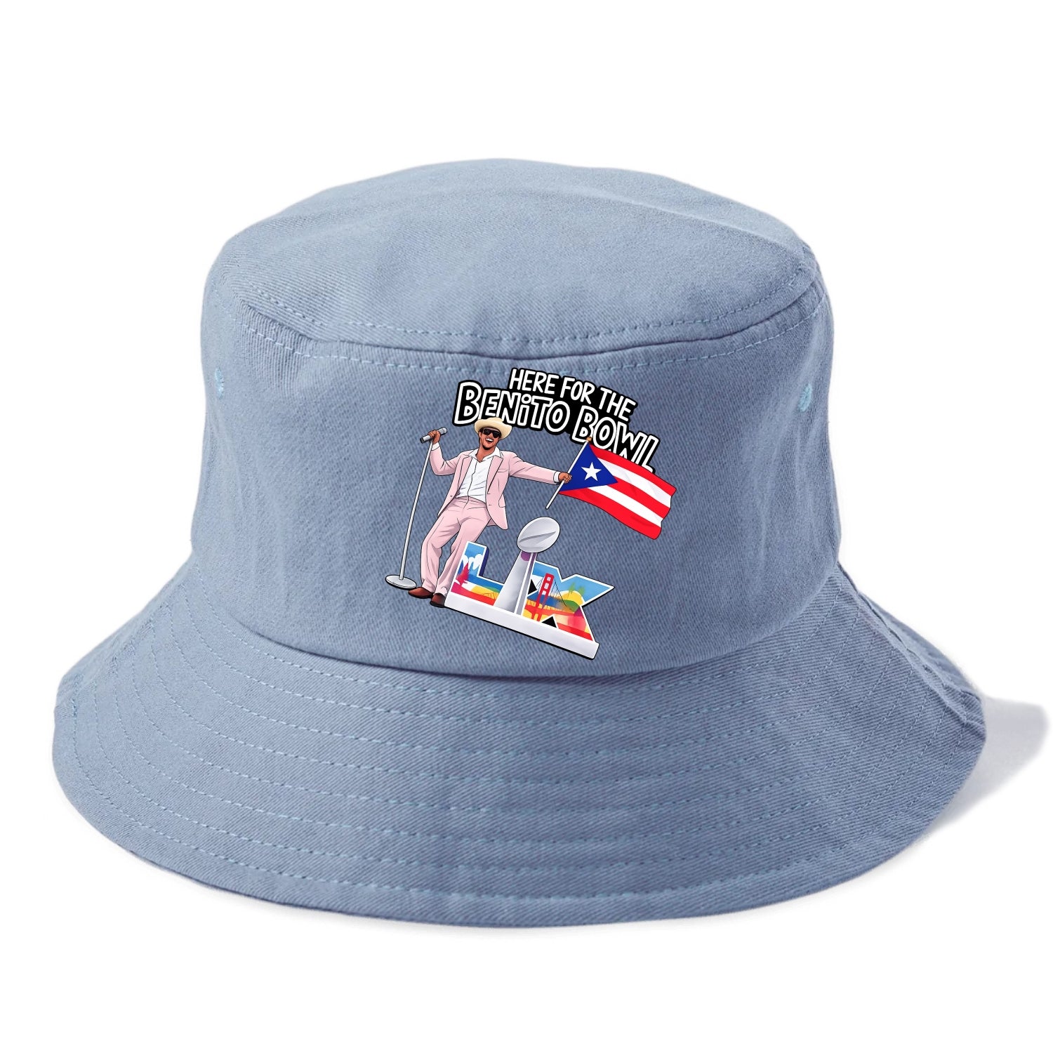 Here For The Bento Bowl - Bucket Hat - Summer Sky(Blue)