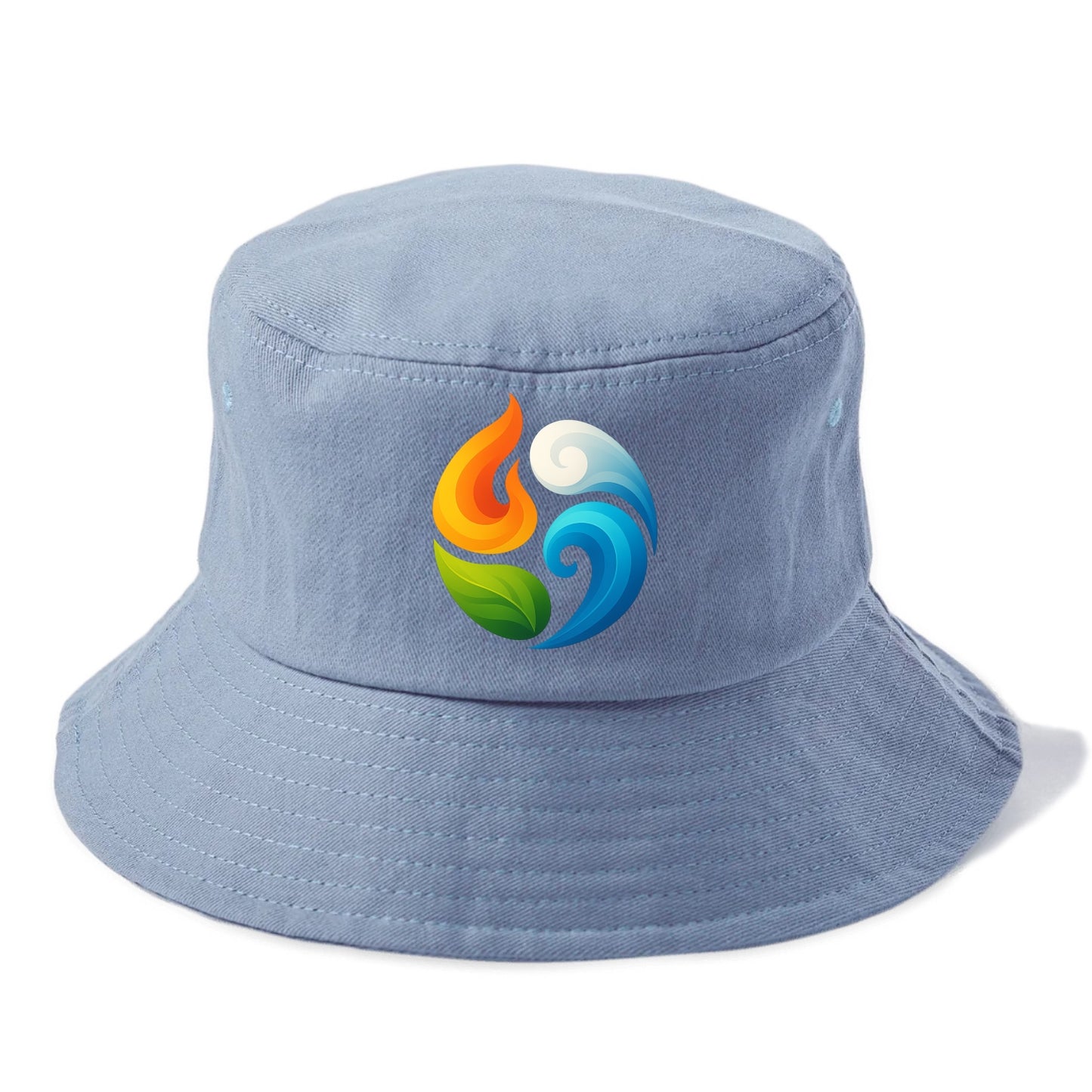 Four Elements Dance - Fire orange, water - Bucket Hat - Summer Sky(Blue)
