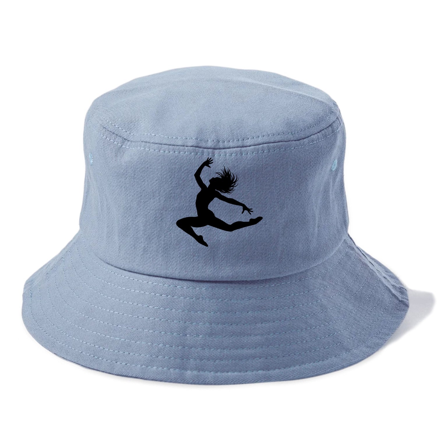 Contemporary dancer leap mid-air - Bucket Hat - Summer Sky(Blue)