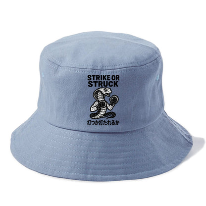 Strike or Struck - Cobra wearing boxing Bucket Hat - Summer Sky(Blue)
