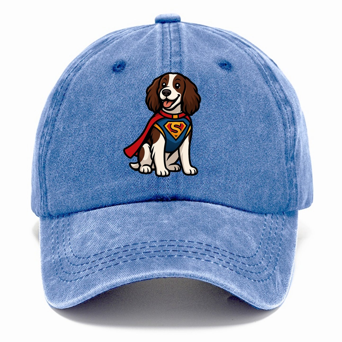 Springer Spaniel Friendly Hero  - Classic Cap - Summer Sky(Blue)