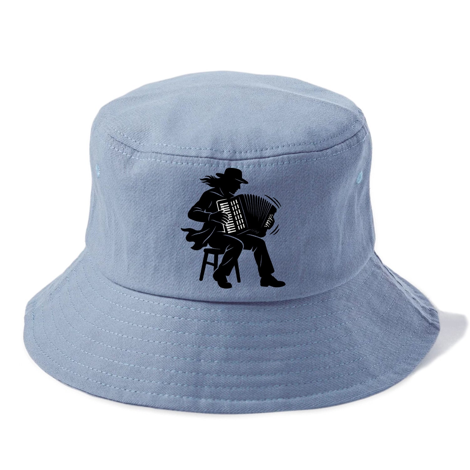 Accordion player street musician - Bucket Hat - Summer Sky(Blue)