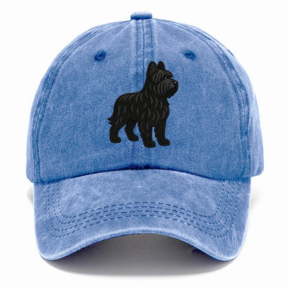 Briard - Black wavy coat embroidered herding pose - Classic Cap - Summer Sky(Blue)