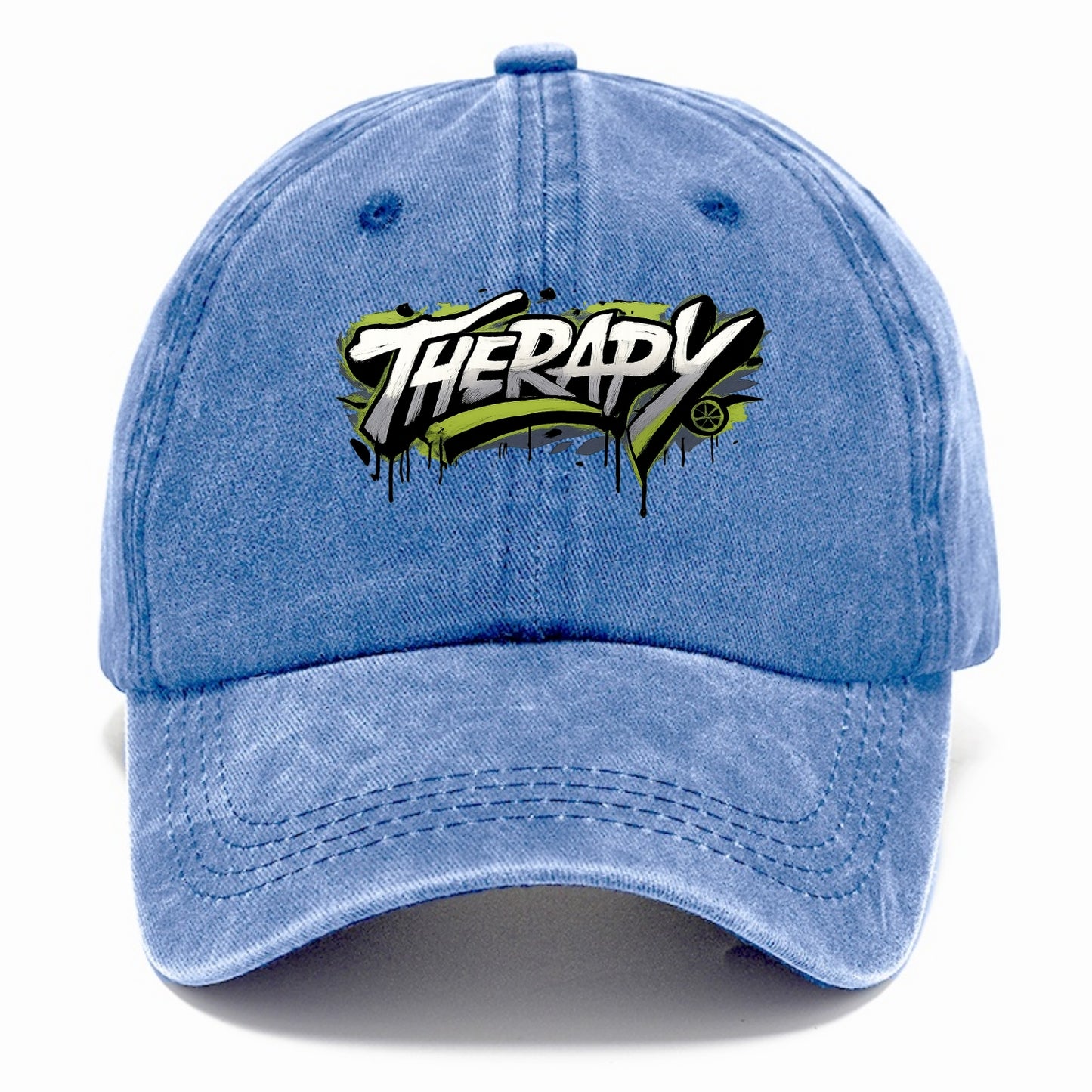 Bold typography design - "THERAPY" - mental health, getting help - Classic Cap - Summer Sky(Blue)
