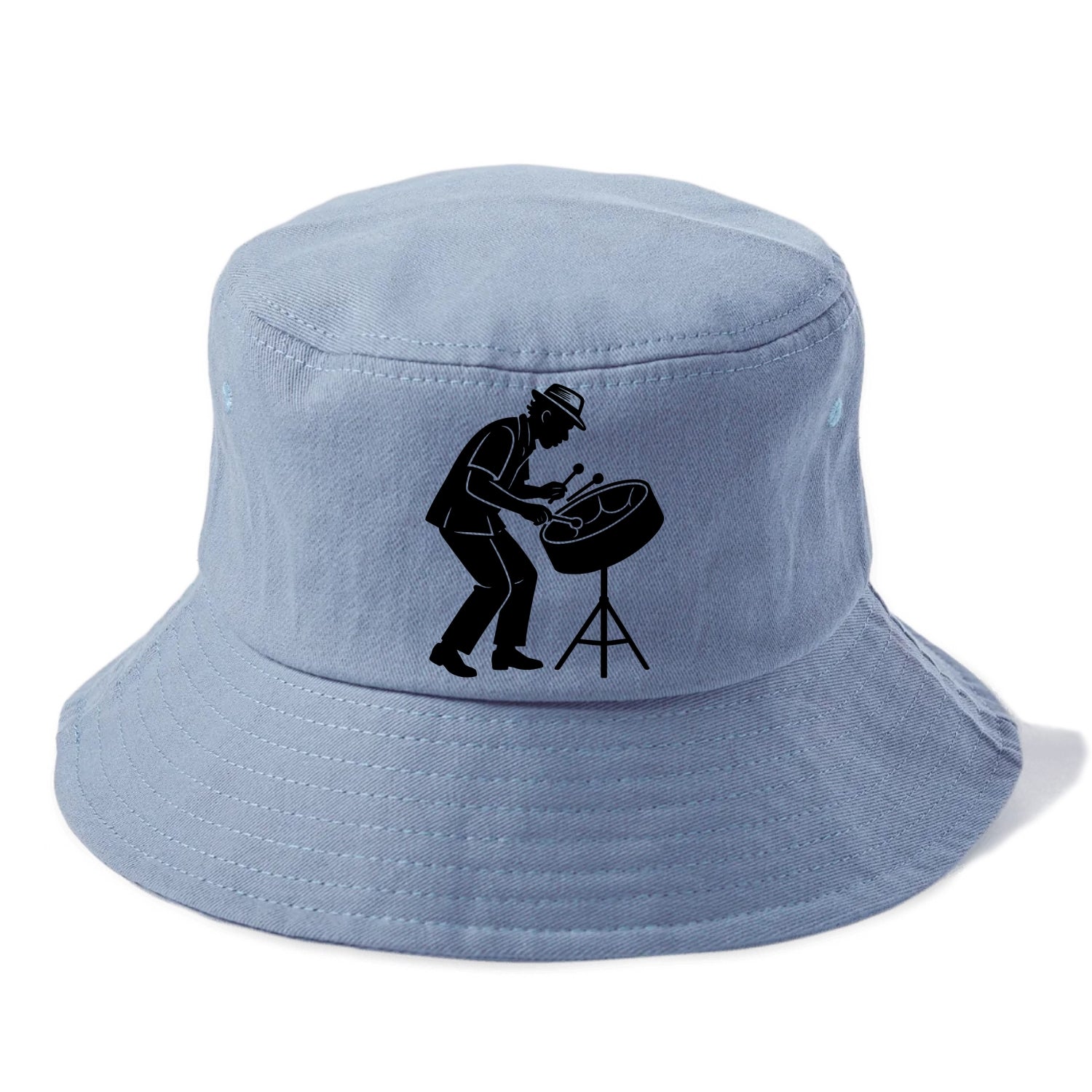 Steel drum player Caribbean rhythm - Bucket Hat - Summer Sky(Blue)