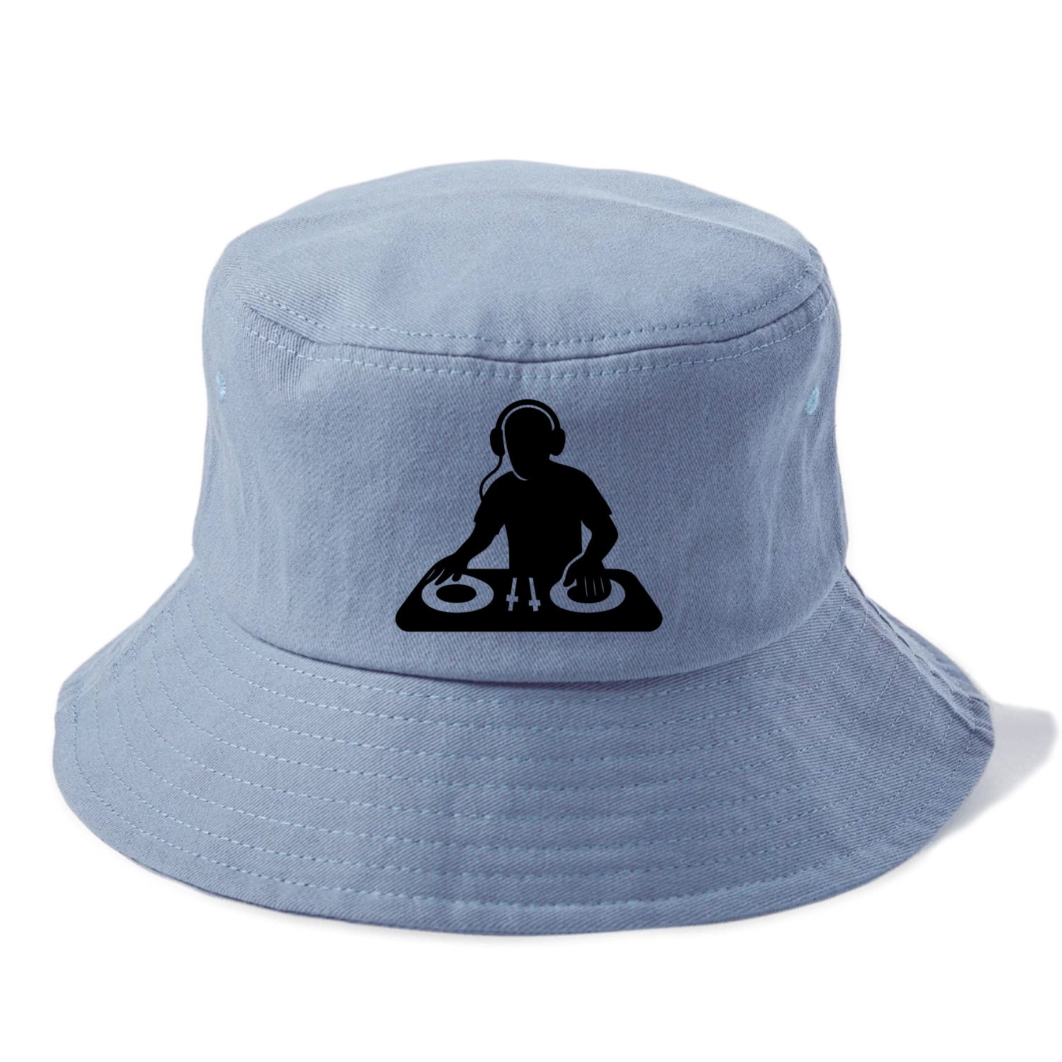 DJ with turntables and headphones - Bucket Hat - Summer Sky(Blue)