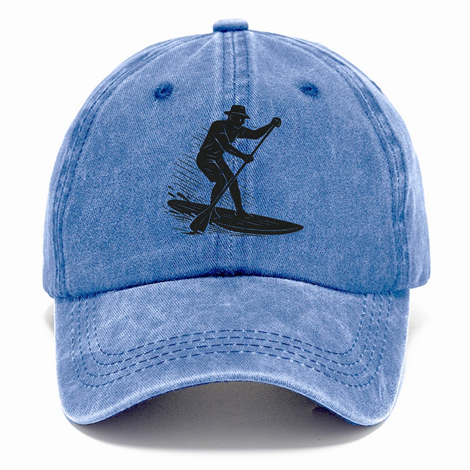 Stand-up paddleboarder on calm water - Classic Cap - Summer Sky(Blue)