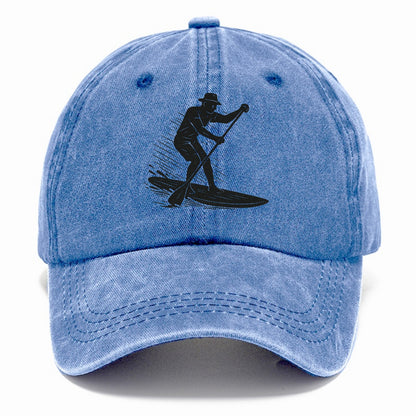 Stand-up paddleboarder on calm water - Classic Cap - Summer Sky(Blue)
