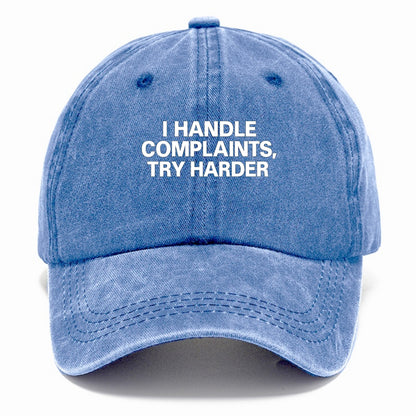 I handle complaints, try harder - Classic Cap - Summer Sky(Blue)