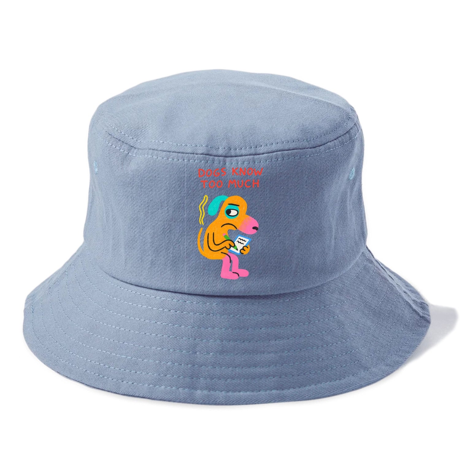 CATS OWN YOU | Cat on throne pointing down - Bucket Hat - Summer Sky(Blue)