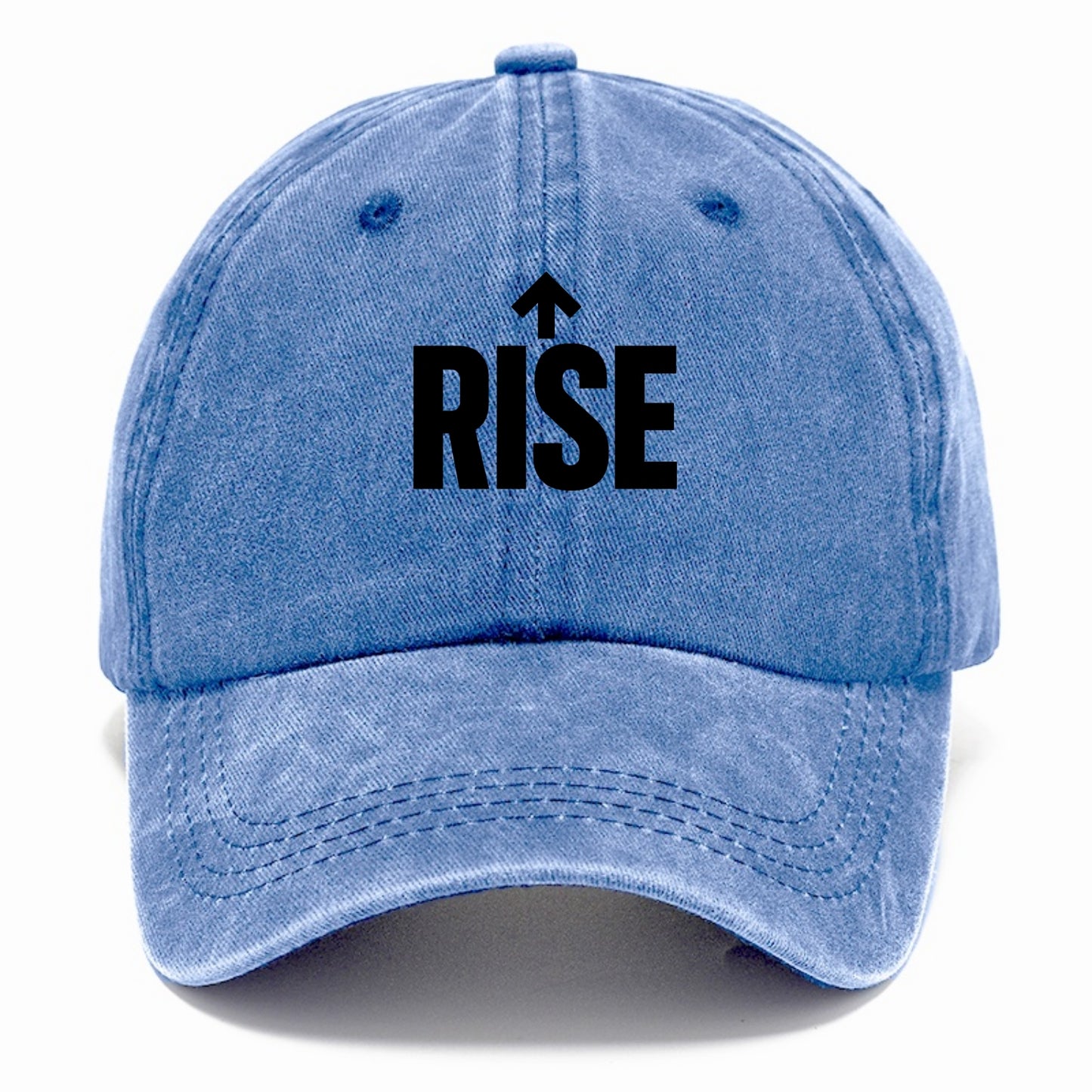 Bold typography design - "RISE" - getting up, ascending, elevating - Classic Cap - Summer Sky(Blue)