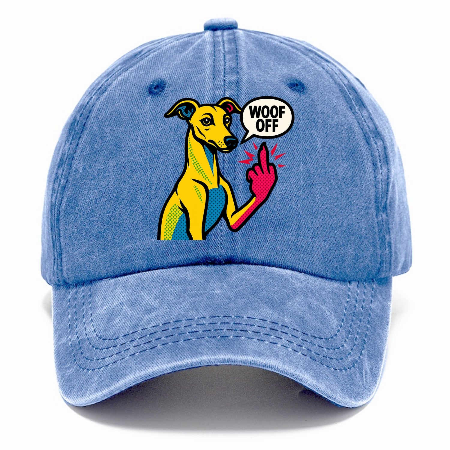 Whippet sleek athletic greyhound-like, elegant long paw giving sass - Classic Cap - Summer Sky(Blue)