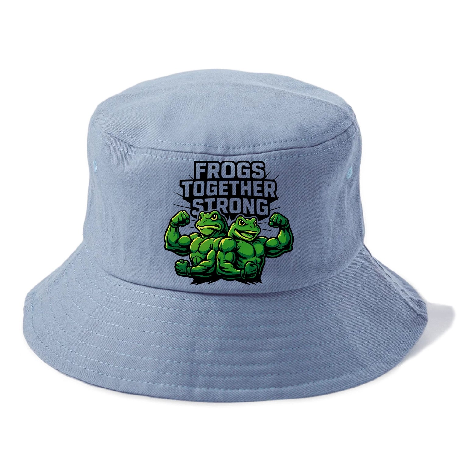 Frogs Together Strong - Bucket Hat - Summer Sky(Blue)