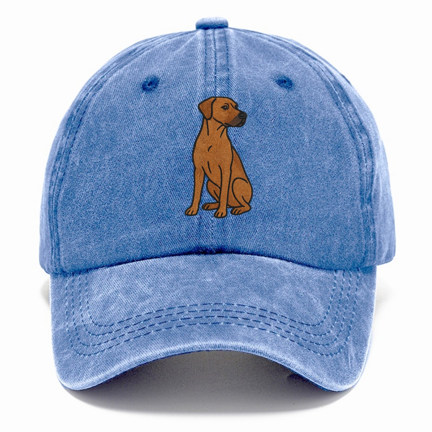 Rhodesian Ridgeback - Red wheaten embroidered pose - Classic Cap - Summer Sky(Blue)
