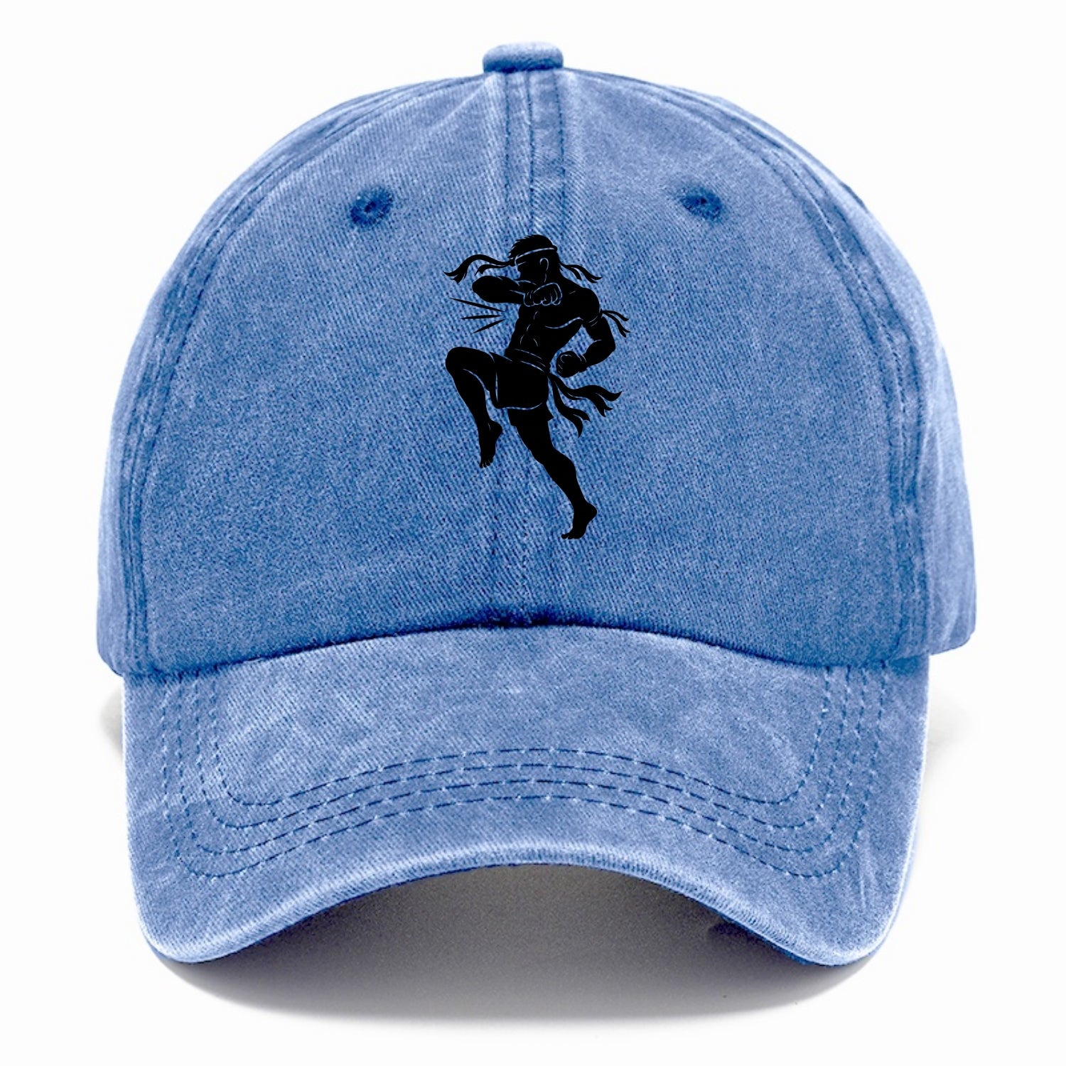 Thai Muay Thai fighter elbow strike - Classic Cap - Summer Sky(Blue)