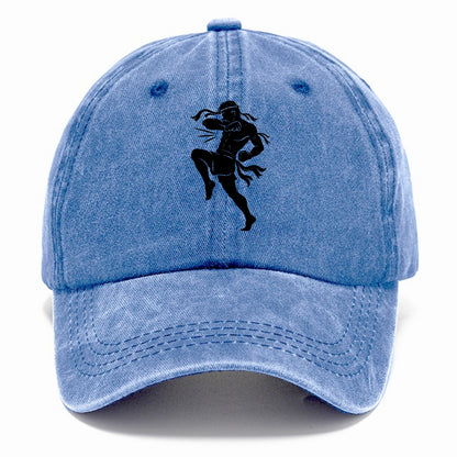 Thai Muay Thai fighter elbow strike - Classic Cap - Summer Sky(Blue)